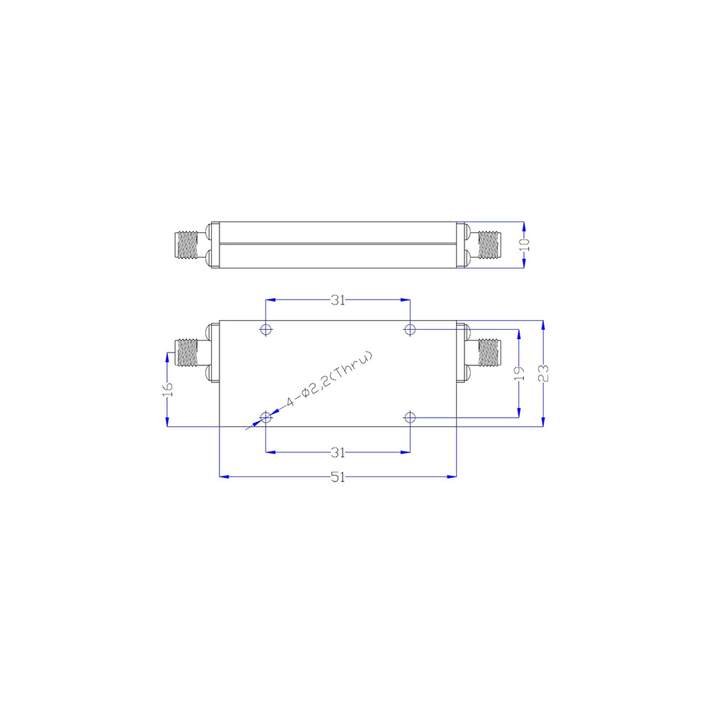 HS-Low Pass Filter With SMAF(Passband DC-2.75G,Rejection 60dB @3.17-8.5G)_Web2